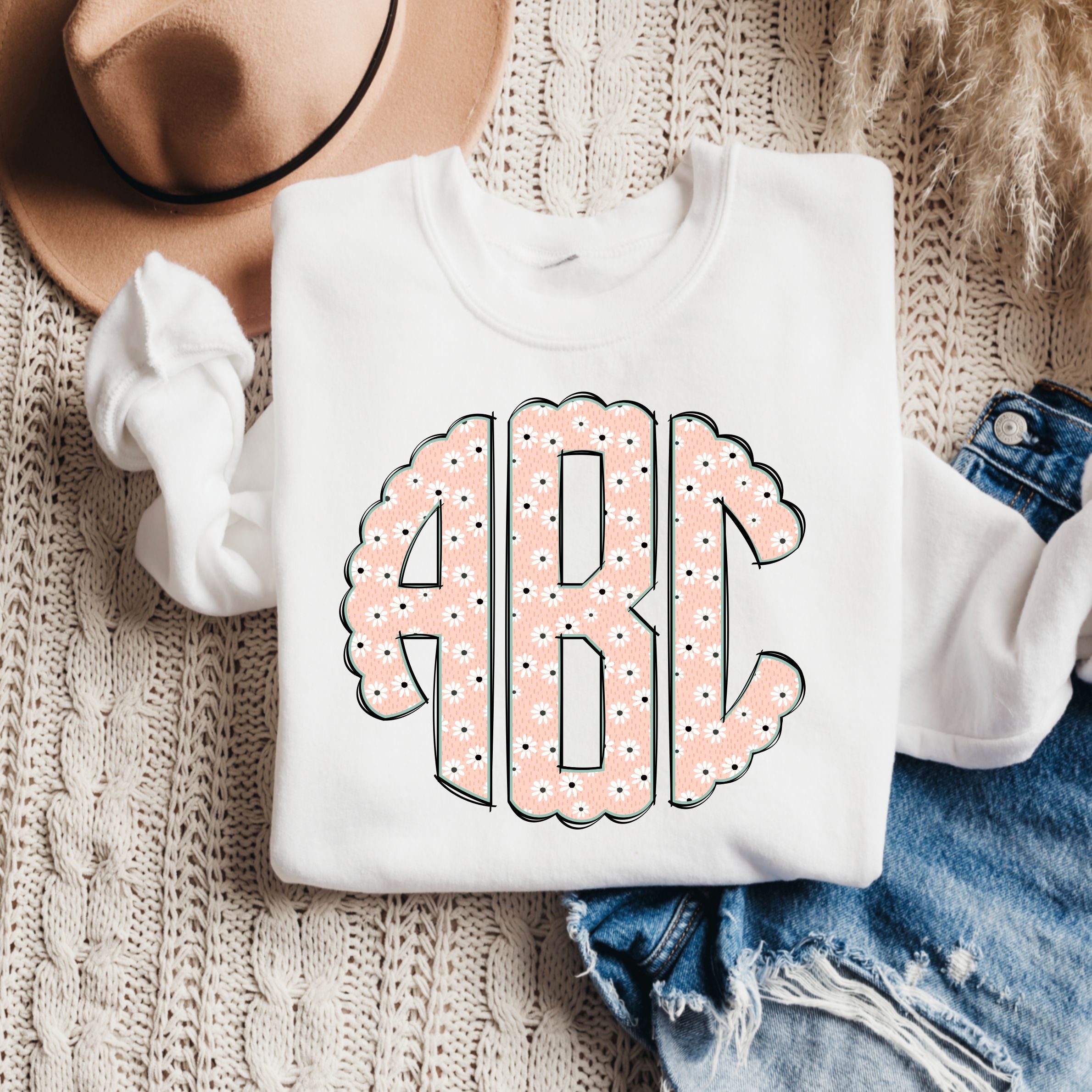 Spring Monogram PNG, Flower Monogram, Spring Floral Monogram, Alpha ...