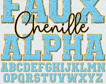 Faux Chenille Alphabet PNG, Varsity Letters Patches, Pastel Color Faux Chenille Printable Letters, Easter Spring Letters, Alpha Pack 3FC