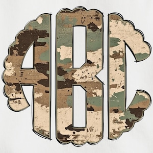 Camouflage Monogram PNG,  Camouflage Monogram, Alpha Doodle, Monogram, Army Camo, Army Alpha Monogram, Army Round Monogram, Monogram CS 36
