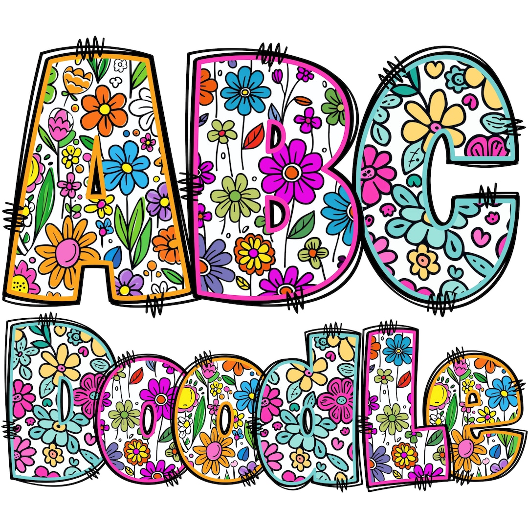 Spring Alphabet Letters Spring Alphabet Bundle PNG, Spring Letters, PNG Letters, Spring ...
