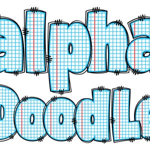 Back to School Alphabet PNG, School Letters, PNG Letters, School Alpha Doodle, Back to School Doodle, Grid Paper Doodle, Alpha Doodle 20D