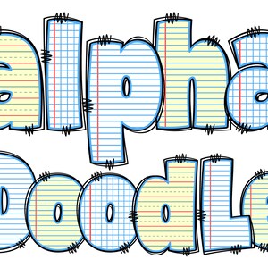 BUNDLE Back to School Alphabet PNG, School Letters, PNG Letters, School Alpha Doodle, Back to School Doodle, School Doodle, Alpha Doodle 24