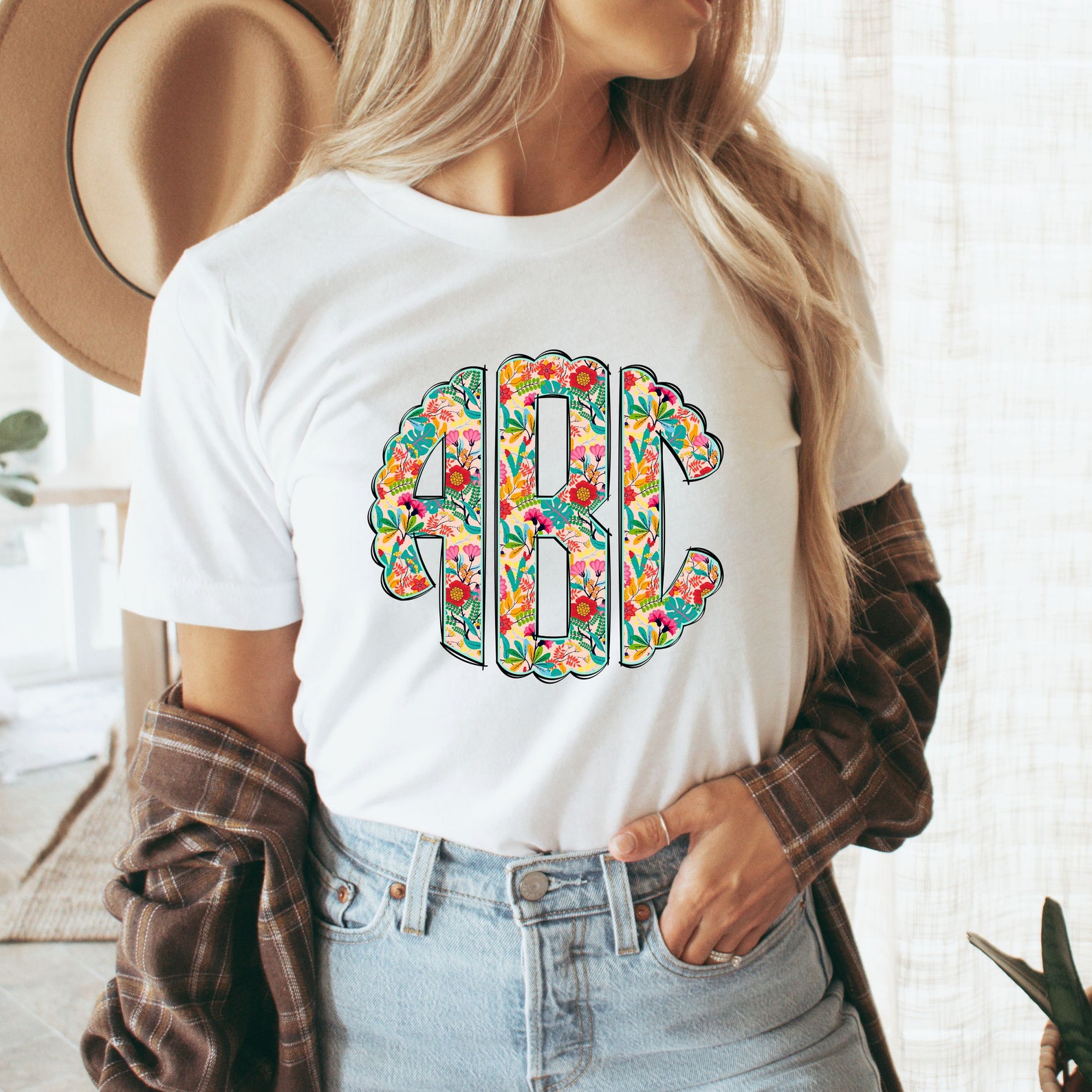 Spring Monogram PNG, Flower Monogram, Spring Floral Monogram, Alpha ...