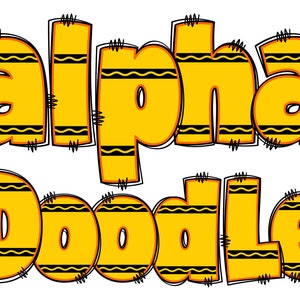 Back to School Alphabet PNG, School Letters, PNG Letters, School Alpha Doodle, Back to School Doodle, Crayon Alpha Doodle, Alpha Doodle 20B