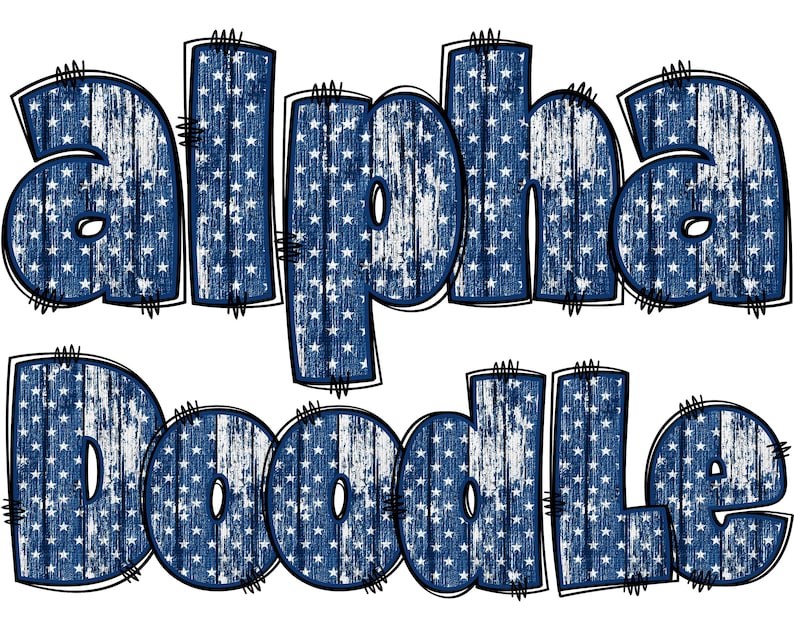 Patriotic Alphabet PNG July 4th Independence Day Alpha - Etsy