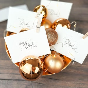 Karten-Set „Ich liebe dich weil...“| für Verliebte | kleine Botschaft | Liebesgrüße | Valentinstag | Anhänger | Hochzeitstag | romantisch