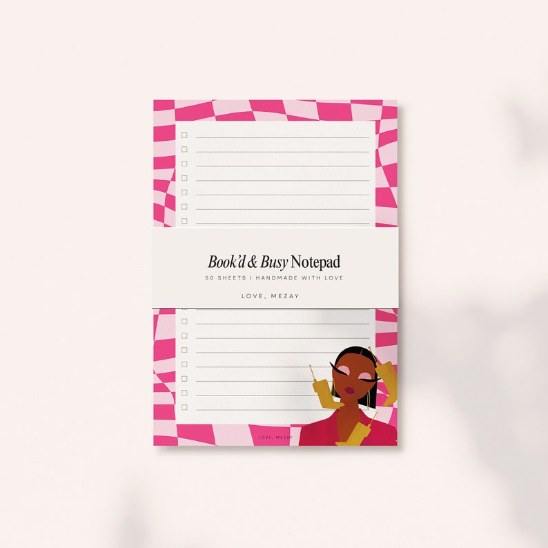 To do list notepad Girl Boss Notepad Black Woman stationery A5 A6 Notepad African American stationery black girl journal planner image 1