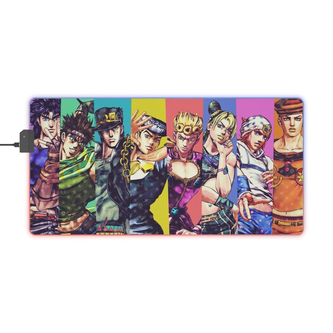 Jojos Bizarre Adventure LED Gaming Mouse Pad Etsy