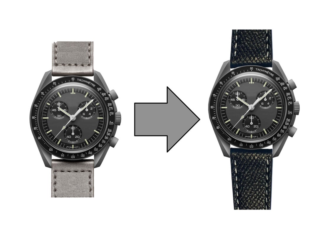 Epsom Leather Strap Moonswatch Luxury Strap Bracelet Best for Etsy