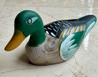 Vintage Decoy Mallard Duck hand painted