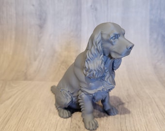 Cocker Spaniel Ornament, Dog Figurine, Pet Memorial Keepsake, Shelf Decor