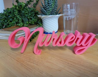 Nursery  Sign: Freestanding Baby Room Decor