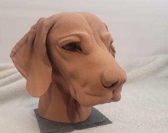 Hungarian Vizsla Bust –  Dog Ornament