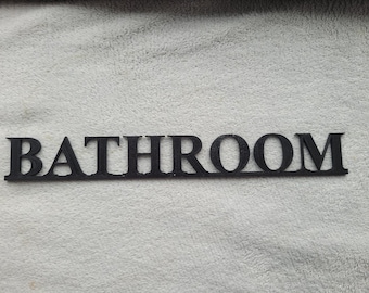 BATHROOM Sign Modern Door Frame Sign 250mm