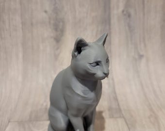 European Shorthair Cat Ornament, Cat Figurine, Pet Memorial Keepsake, Shelf Decor