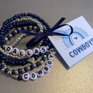 Dallas Cowboys Bracelets | Cowboys Jewelry |  Dallas Cowboys | bead bracelets | NFL team bracelet | Cowboys gift | Cowboys bracelets |