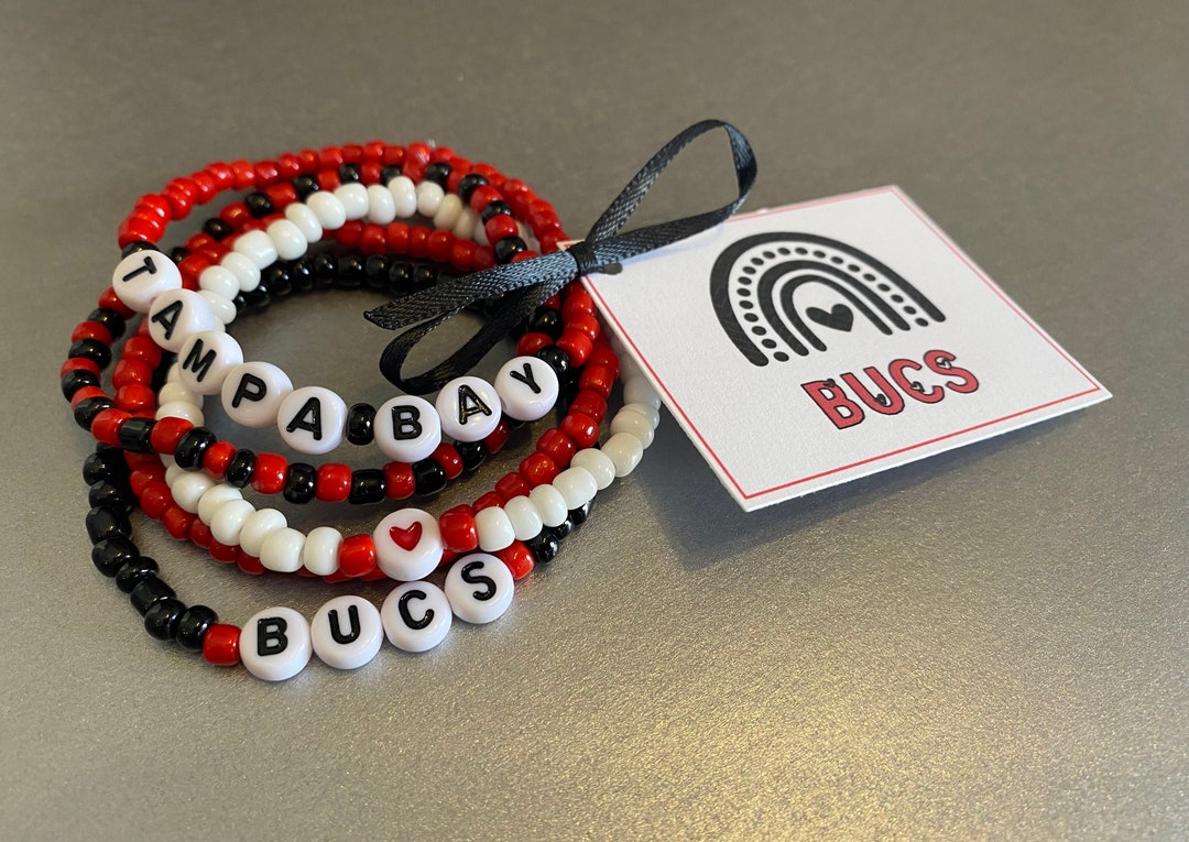 Tampa Bay Bucs Bracelets Bucs Jewelry Buccaneers Bead Etsy