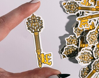 Golden Key ~ One of our custom, vinyl, semi-matte stickers!