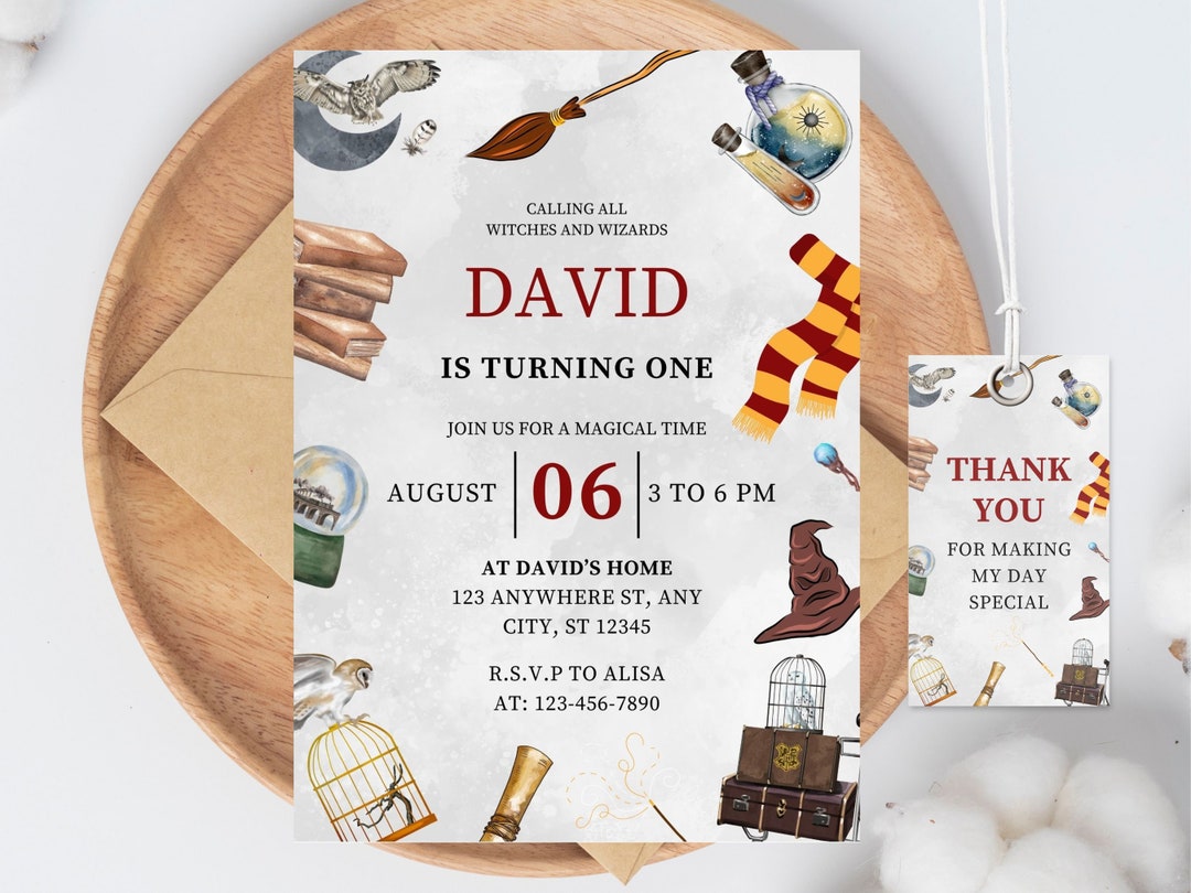 Practical Magic Invitations Editable Wizard Birthday Invitation, Magic School Party (digital ...