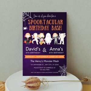 Spooktacular 1st Birthday Invitation Template, Halloween Birthday Party Invitation, Ghost 1st Birthday Invitation, Instant Download