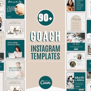 Instagram Templates Coach Canva Template, Life Coach Instagram Template, Coaching Business, Coach Instagram Post, Coaching Templates