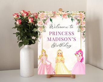 Princess Birthday Welcome Sign, Royal Celebration (Digital Download)