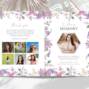 Editable Funeral Program Template, Obituary Template For Women, Bi-Fold Obituary Template, Celebration Of Life Program, Funeral Memorial