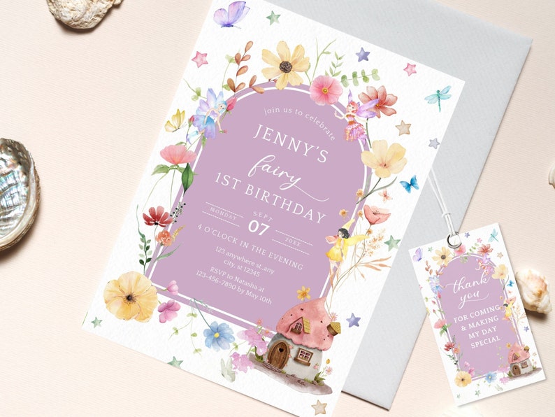 editable template
fairy 1st birthday
fairy first birthday
magical fairy invite
boho flowers
wildflower
pastel Pink flowers
muted blush floral
fairy invitation
fairy garden invite
girl 1st birthday
little fairy is one
enchanted one invite