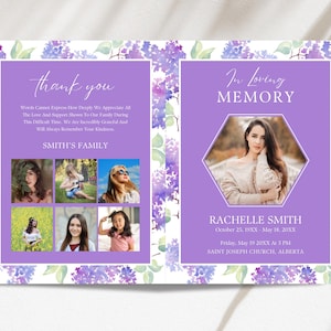 Editable Funeral Program Template, Obituary Template For Women, Bi-Fold Obituary Template, Celebration Of Life Program, Funeral Memorial