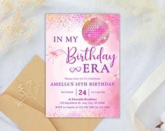 In My Birthday Era Invitation Template, Teen Girl Purple Music Party (Digital Download)