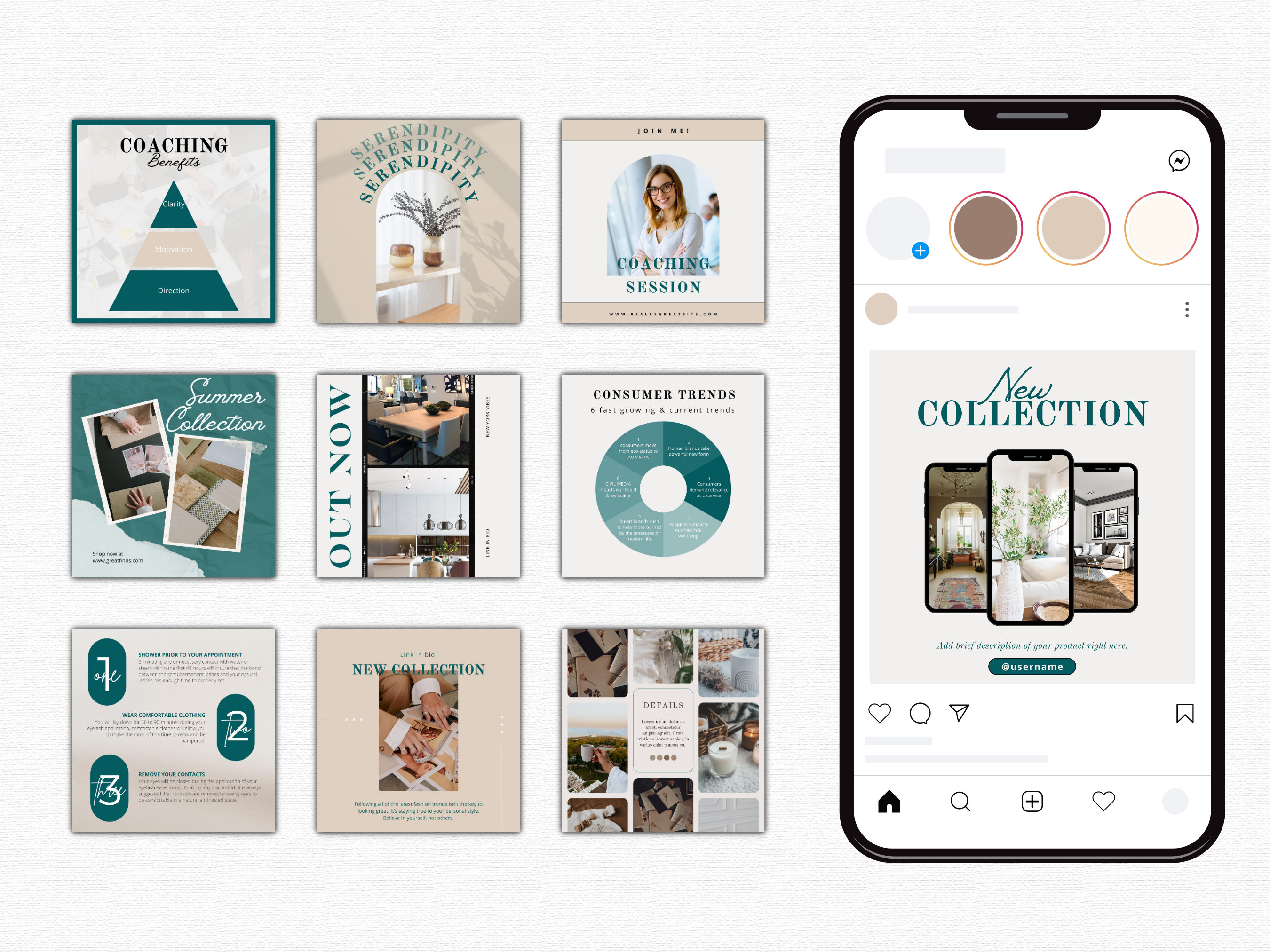 90+ Coach Instagram Post Templates, Editable Canva Design (digital ...