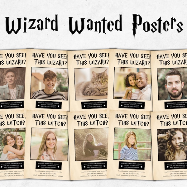 Have You Seen This Wizard Personalized Party Poster, Wizard Wanted Personalized Poster Template, Birthday Party Decoration, Instant Download