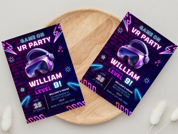 Virtual Reality Birthday Invitation, VR Birthday Invitation