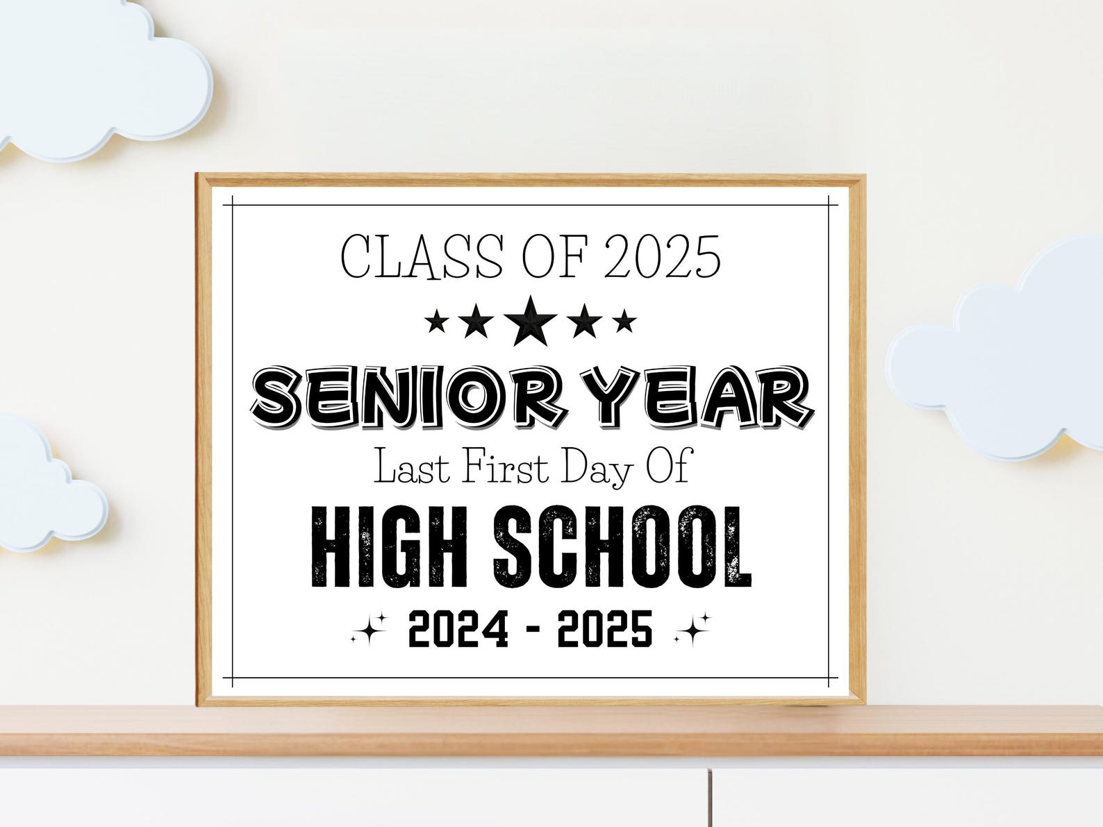 Senior Year Sign • Class of 2025 • Back to School Photo Prop (printable ...