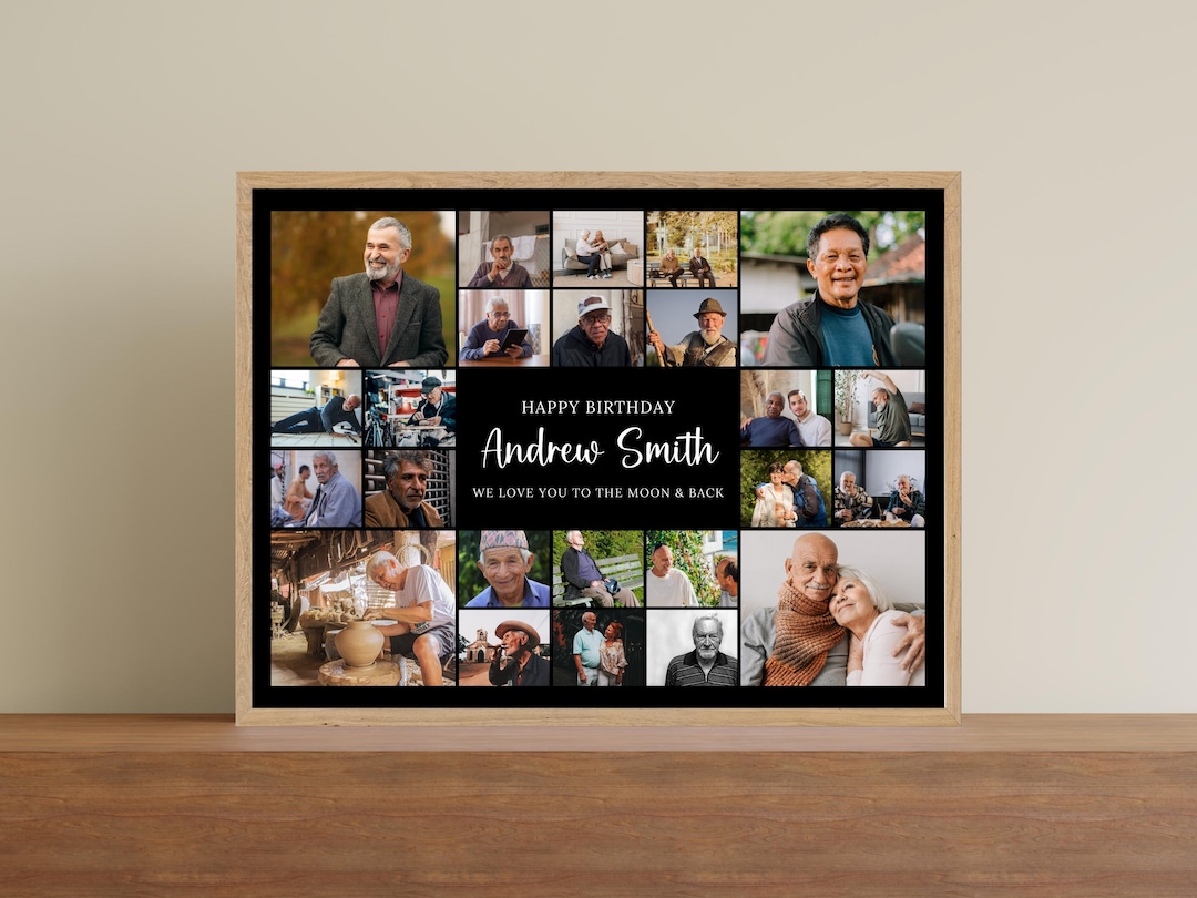Editable Birthday Photo Collage Template, 24 Photos Collage Template ...