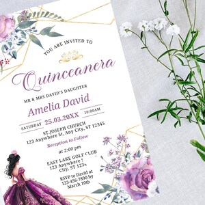 laser cut invitation
Quince Anos invite
Sweet 15 invitation
Sweet XV invites
Quinceañera invite
custom laser invite
Romantic laser card
glitter laser invite
lavender invites
lavender laser card
lavender Anos invite
light purple invite
violet laser