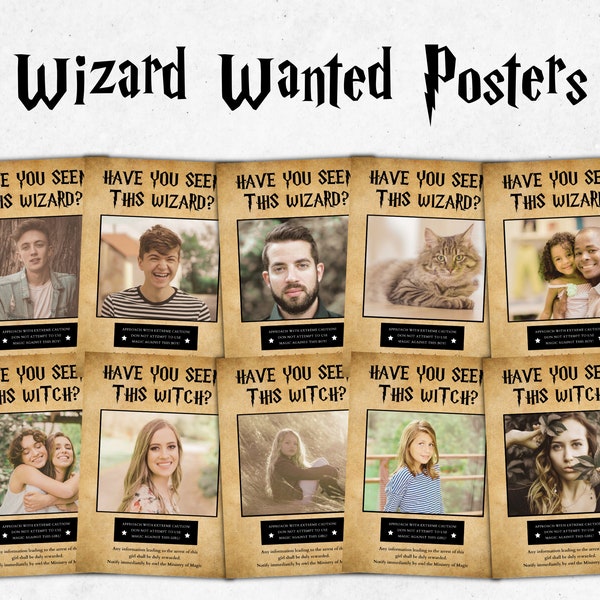 Have You Seen This Wizard Personalized Party Poster, Wizard Wanted Personalized Poster Template, Birthday Party Decoration, Instant Download