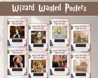 Wizard Wanted Personalized Birthday Poster, Canva Template (Instant Download)