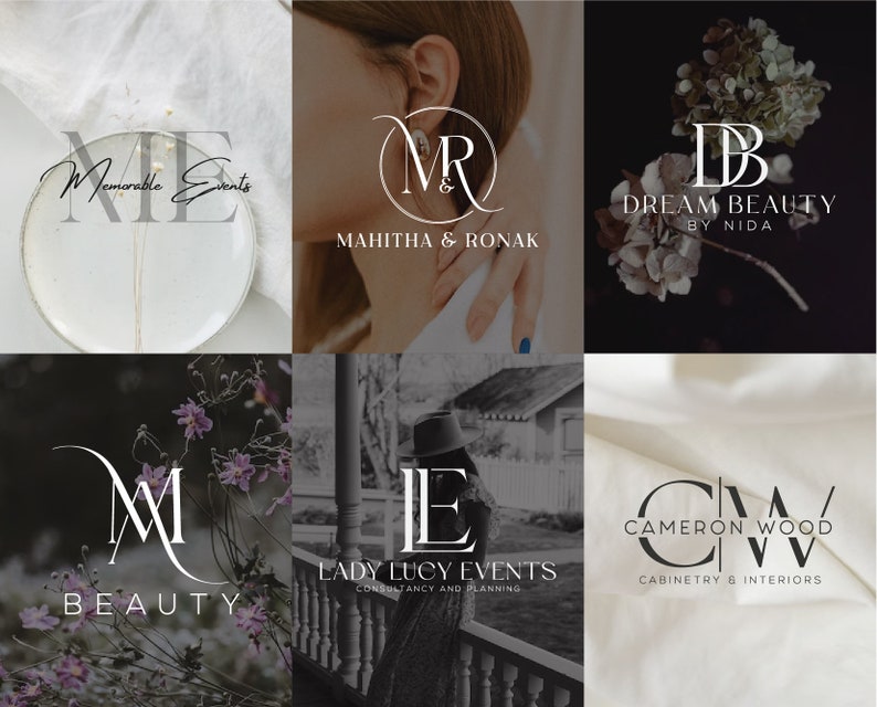 Premium logo, Initial logo, Custom Logo Design, Minimalist Logo, Cosmetic logo, Name logo, Wedding logo, Fashion logo, Monogram Logo image 1