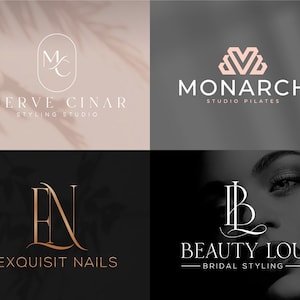 Logotipo premium, logotipo inicial, diseño de logotipo personalizado, logotipo minimalista, logotipo cosmético, logotipo de nombre, logotipo de boda, logotipo de moda, logotipo de monograma imagen 8