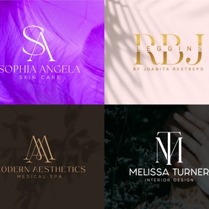 Logotipo premium, logotipo inicial, diseño de logotipo personalizado, logotipo minimalista, logotipo cosmético, logotipo de nombre, logotipo de boda, logotipo de moda, logotipo de monograma imagen 6