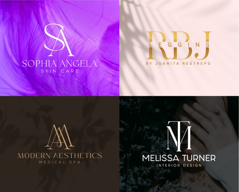 Logotipo premium, logotipo inicial, diseño de logotipo personalizado, logotipo minimalista, logotipo cosmético, logotipo de nombre, logotipo de boda, logotipo de moda, logotipo de monograma imagen 6