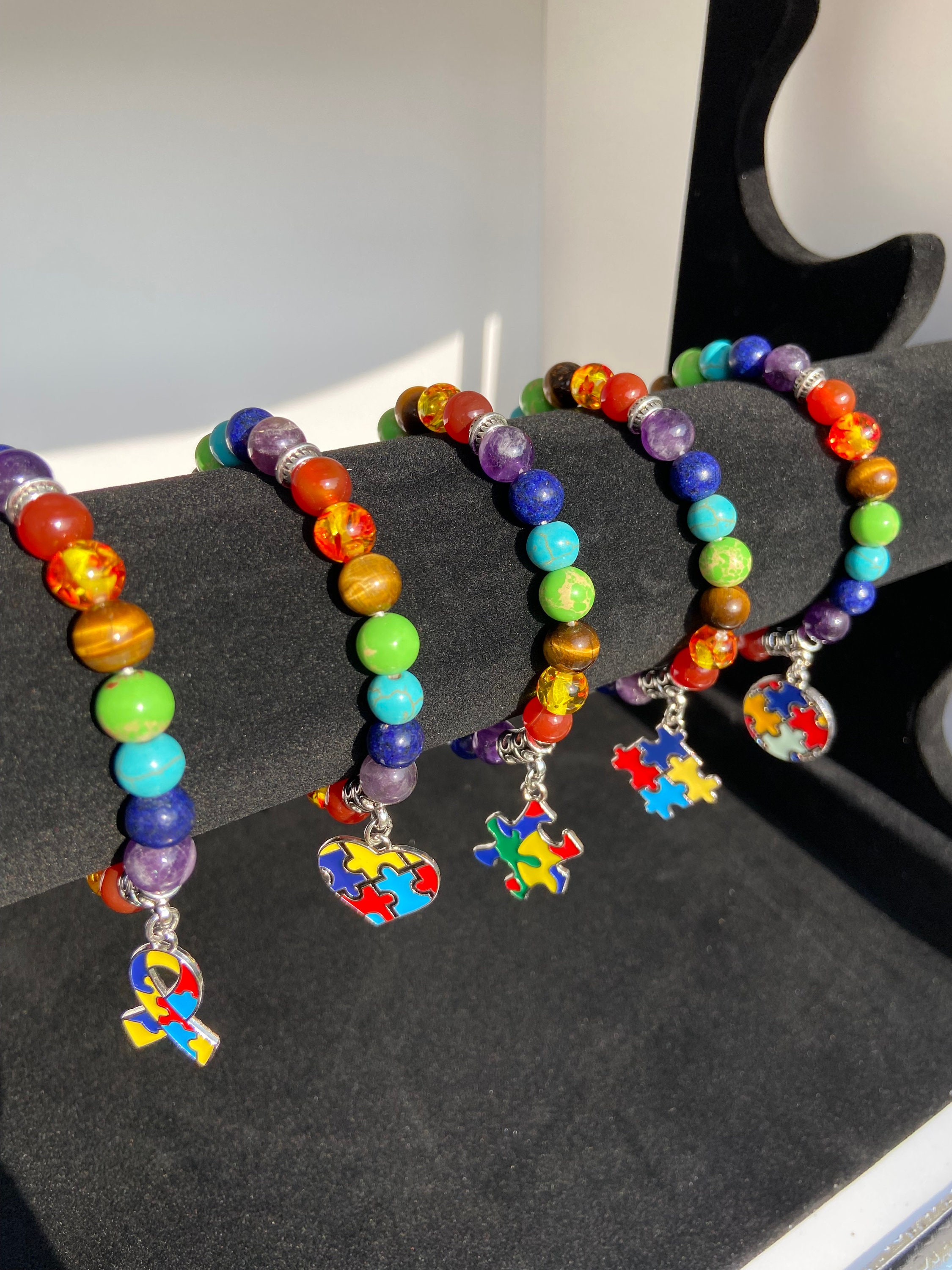 Handmade 'Autism Acceptance' Letter Bracelet