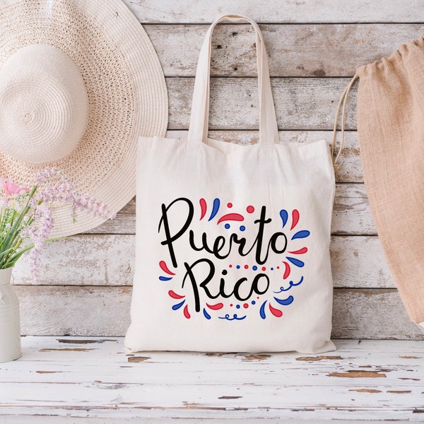 Puerto Rico canvas tote bag- Puerto Rico- Proud Puerto Rican-Boricua- La isla del encanto- tote bag