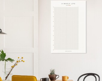A Whole Life - Life in Weeks Poster | Weekly Reflection & Mindfulness Wall Print