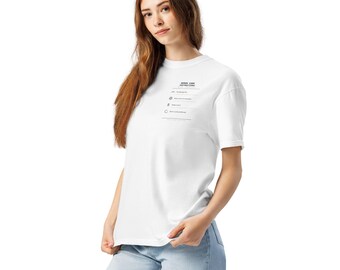 Human Care Instructions Premium Unisex Cotton T-Shirt, Left Chest Print