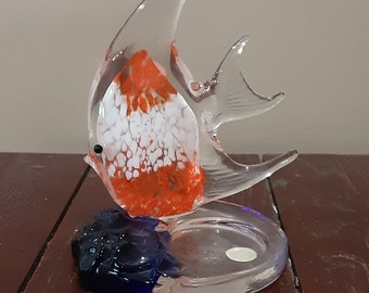 Vintage Partylite Blown Glass Fish Votive Holder