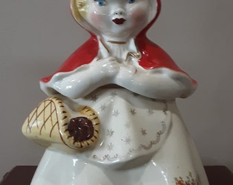 Vintage Hull Pottery Little Red Riding Hood Cookie Jar