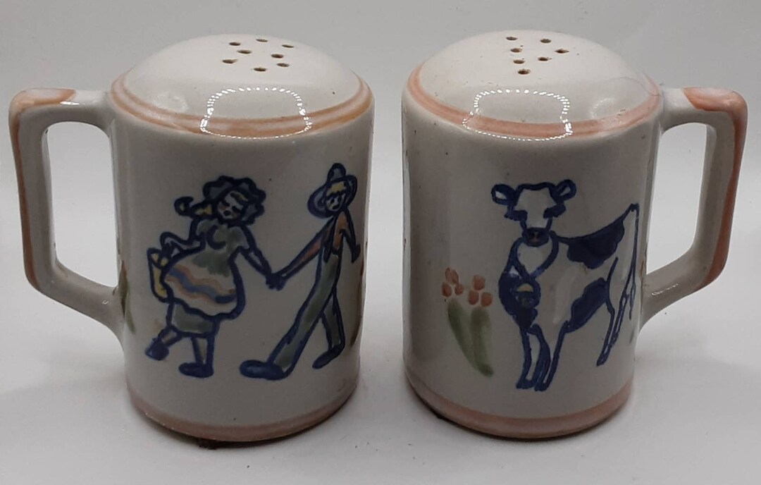 Vintage Louisville Pottery Salt and Pepper Shakers Etsy