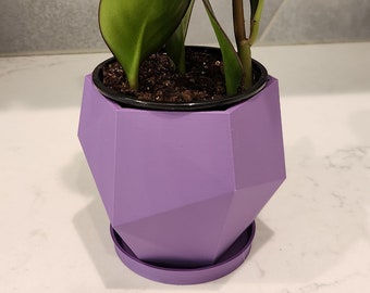 Low-Poly 3D Printed Planter, Geometric Succulent Pot, Minimalist Plant Holder, Unique Gift for Houseplant Lovers, Modern Home Decor Gift